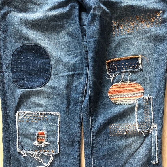 Yellowstone x Lucky Brand Easy Rider Mid Rise Boot Cut Jeans Women's 14/32r - Picture 6 of 15